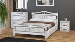 КАРИНА-5 Кровать из массива 1600 с 2-мя ящиками в Чебаркуле - chebarkul.mebel24.online | фото 1