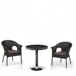 Кофейны комплект плетеной мебели T601/Y79A-W53 Brown (2+1) в Чебаркуле - chebarkul.mebel24.online | фото 1