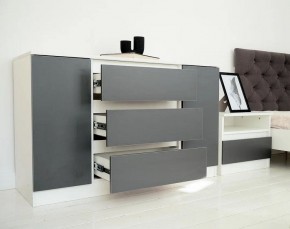 Комод 1200 Парус (Белый/Графит) в Чебаркуле - chebarkul.mebel24.online | фото 4