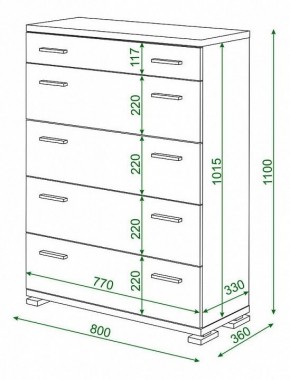 Комод Домино КМ-1 в Чебаркуле - chebarkul.mebel24.online | фото 3