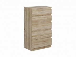 Комод КАСТОР с пятью ящиками, цвет Дуб Сонома в Чебаркуле - chebarkul.mebel24.online | фото