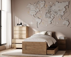 Комод КАСТОР с пятью ящиками, цвет Дуб Сонома в Чебаркуле - chebarkul.mebel24.online | фото 3