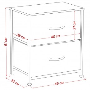 Комод Leset Линкс 2 ящ. (к/з), Каркас Белый, ящики Белые в Чебаркуле - chebarkul.mebel24.online | фото 8