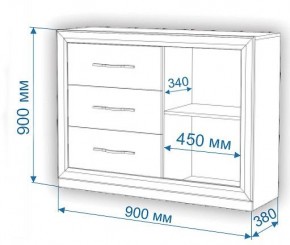 Комод Нобиле Км-120/38 ФГ в Чебаркуле - chebarkul.mebel24.online | фото 2