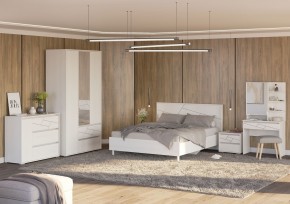 АДЕЛИНА Комод с 1дв и 3-мя ящ (белый рамух) в Чебаркуле - chebarkul.mebel24.online | фото 3