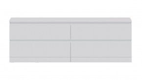 Комод Варма 4Д низкий с четырьмя выдвижными ящиками, цвет белый в Чебаркуле - chebarkul.mebel24.online | фото 2