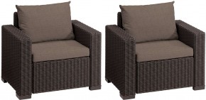 Комплект кресел Калифорния (California chair) коричневые в Чебаркуле - chebarkul.mebel24.online | фото 2