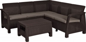 Комплект мебели угловой Корфу Релакс Сет (CORFU II RELAX SET) коричневый в Чебаркуле - chebarkul.mebel24.online | фото 2