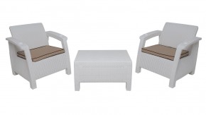 Комплект на балкон Yalta Balcony Set (Ялта) белый в Чебаркуле - chebarkul.mebel24.online | фото