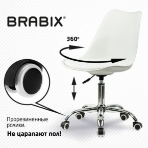 Кресло стул BRABIX "Eames MG-310 CH", хром, пластик белый, экокожа белая, 532923 в Чебаркуле - chebarkul.mebel24.online | фото 7