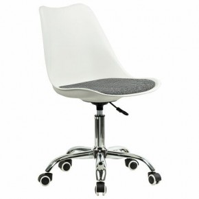 Кресло стул BRABIX "Eames MG-310 CH", хром, пластик белый, ткань серая, 532924 в Чебаркуле - chebarkul.mebel24.online | фото 2