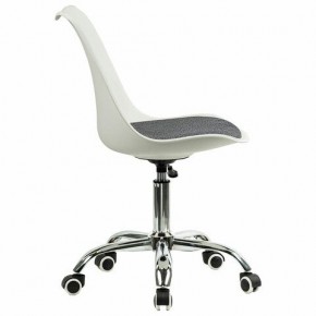 Кресло стул BRABIX "Eames MG-310 CH", хром, пластик белый, ткань серая, 532924 в Чебаркуле - chebarkul.mebel24.online | фото 3