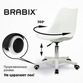 Кресло стул BRABIX "Eames MG-310 PL", пластик белый, экокожа белая, 532926 в Чебаркуле - chebarkul.mebel24.online | фото 5