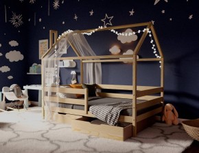 Кровать-домик 80*190 без покраски в Чебаркуле - chebarkul.mebel24.online | фото