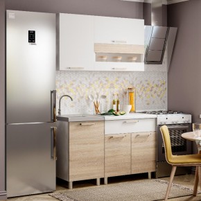 Кухня Айсбери 1,2 м (белый/дуб сонома) в Чебаркуле - chebarkul.mebel24.online | фото