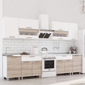 Кухня Айсбери 2.4 м (Белый/Дуб Сонома) в Чебаркуле - chebarkul.mebel24.online | фото