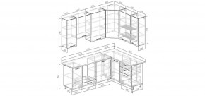 Кухонный гарнитур Антик 2200*1600 h950 (Стол. 26мм) в Чебаркуле - chebarkul.mebel24.online | фото 2