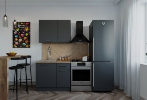 Кухонный гарнитур Антрацит 1000 (Стол. 38мм) в Чебаркуле - chebarkul.mebel24.online | фото