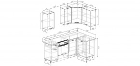 Кухонный гарнитур Белый Глянец 2000*1200 (Стол. 38мм) в Чебаркуле - chebarkul.mebel24.online | фото 2