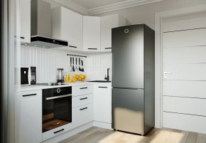 Кухонный гарнитур Белый Глянец 2200*1000 (Стол. 26мм) в Чебаркуле - chebarkul.mebel24.online | фото 1