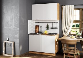 Кухонный гарнитур Дана 1.2 м (дуб крафт золотой/белый) в Чебаркуле - chebarkul.mebel24.online | фото