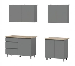 Кухонный гарнитур ДЕНВЕР (2000) Графит серый/Дуб Сонома в Чебаркуле - chebarkul.mebel24.online | фото 3