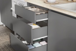 Кухонный гарнитур ДЕНВЕР (2000) Графит серый/Дуб Сонома в Чебаркуле - chebarkul.mebel24.online | фото 5