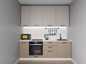 Кухонный гарнитур Каппучино 2200 h950 (Стол. 38мм) в Чебаркуле - chebarkul.mebel24.online | фото