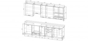 Кухонный гарнитур Каппучино 3000 h950 (Стол. 26мм) в Чебаркуле - chebarkul.mebel24.online | фото 2