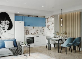 Кухонный гарнитур Капри 2550 (Стол. 38мм) в Чебаркуле - chebarkul.mebel24.online | фото
