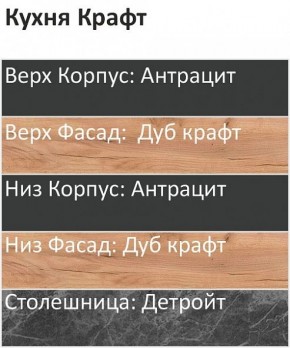 Кухонный гарнитур Крафт 2200 (Стол. 38мм) в Чебаркуле - chebarkul.mebel24.online | фото 3