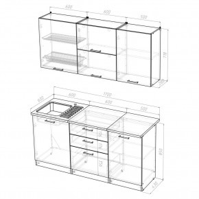 Кухонный гарнитур Лира Экстра 1700 в Чебаркуле - chebarkul.mebel24.online | фото 4