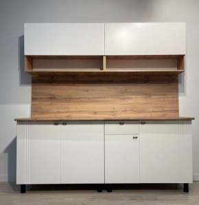 Кухонный гарнитур «Монако» 2.0 м Серия 2 МДФ с фрезеровкой (Дуб Золотой/Белый матовый) в Чебаркуле - chebarkul.mebel24.online | фото 2