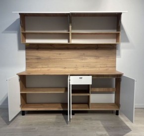 Кухонный гарнитур «Монако» 2.0 м Серия 2 МДФ с фрезеровкой (Дуб Золотой/Графит) в Чебаркуле - chebarkul.mebel24.online | фото 7