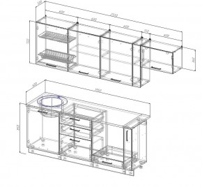 Кухонный гарнитур Муссон 2550 (Стол. 38мм) в Чебаркуле - chebarkul.mebel24.online | фото 2