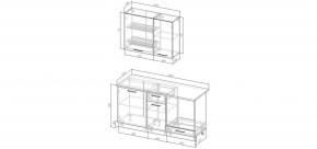 Кухонный гарнитур Смоки 1600 (Стол. 38мм) в Чебаркуле - chebarkul.mebel24.online | фото 2