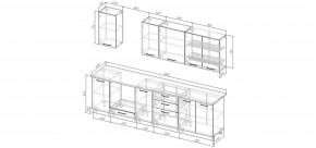 Кухонный гарнитур Смоки 2800 (Стол. 26мм) в Чебаркуле - chebarkul.mebel24.online | фото 2