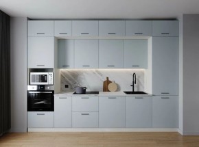Кухонный гарнитур Смоки 3400 (Стол. 26мм) в Чебаркуле - chebarkul.mebel24.online | фото 1