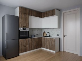 Кухонный гарнитур Старое Дерево 2200*1700 (Стол. 26мм) в Чебаркуле - chebarkul.mebel24.online | фото 1
