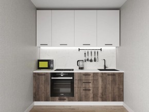 Кухонный гарнитур Старое Дерево 2200 h950 (Стол. 38мм) в Чебаркуле - chebarkul.mebel24.online | фото