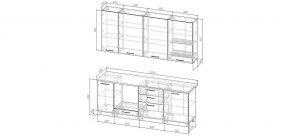 Кухонный гарнитур Старое Дерево 2200 h950 (Стол. 38мм) в Чебаркуле - chebarkul.mebel24.online | фото 2
