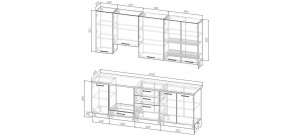 Кухонный гарнитур Старое Дерево 2400 h950 (Стол. 26мм) в Чебаркуле - chebarkul.mebel24.online | фото 2