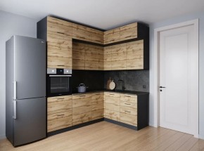Кухонный гарнитур угловой Крафт 2200*1700 (Стол. 26мм) в Чебаркуле - chebarkul.mebel24.online | фото