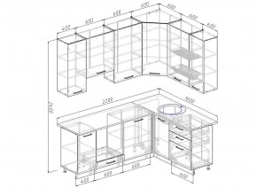 Кухонный гарнитур угловой Пайн 2200х1600 (Стол. 38мм) в Чебаркуле - chebarkul.mebel24.online | фото 2