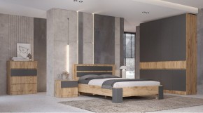 ЛЕНОРА Спальный гарнитур (модульный) графит в Чебаркуле - chebarkul.mebel24.online | фото