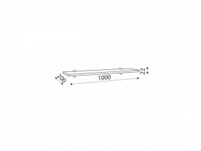 Мармарис (гостиная) М05 Полка навесная в Чебаркуле - chebarkul.mebel24.online | фото 2