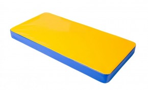 Мат гимнастический 1х0,5х0,08м цв. синий-желтый в Чебаркуле - chebarkul.mebel24.online | фото