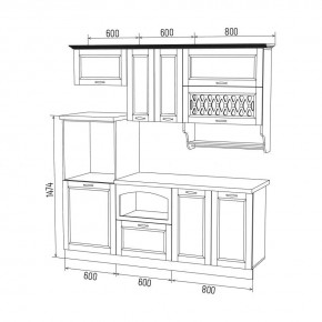 МИЛАНО Кухонный гарнитур 2,0 м Компоновка №3 в Чебаркуле - chebarkul.mebel24.online | фото 6