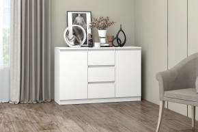 МС "Хилтон" Комод №4 1200 (белый текстурный) в Чебаркуле - chebarkul.mebel24.online | фото