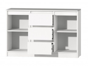 МС "Хилтон" Комод №4 1200 (белый текстурный) в Чебаркуле - chebarkul.mebel24.online | фото 3